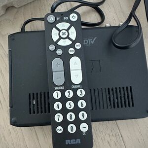 Black and White Media Streamer Remote Control